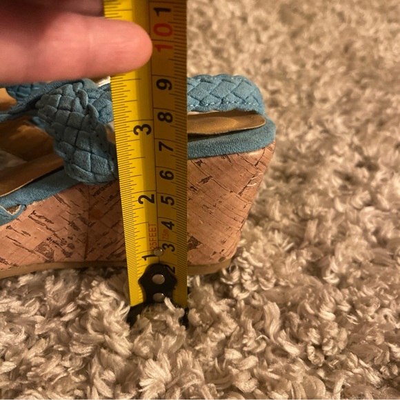 Chase & Chloe Toddler Teal Braided Cork Wedges size 11 - Picture 9 of 9